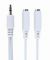 Аудіо-кабель Cablexpert 3.5 мм - 2х3.5 мм (M/F), 0.1 м, White (CCA-415W)