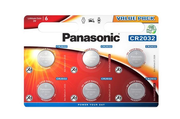 Батарейка Panasonic CR 2032 BL 6шт