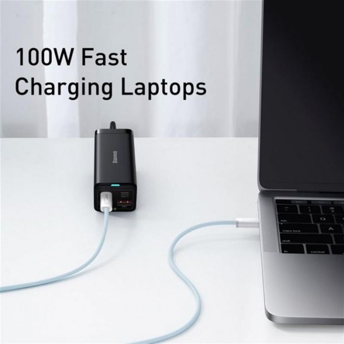 Кабель Baseus Dynamic USB Type-C - USB Type-C (M/M), 20 V/5 A, 100 W, 1 м, Blue (CALD000203)