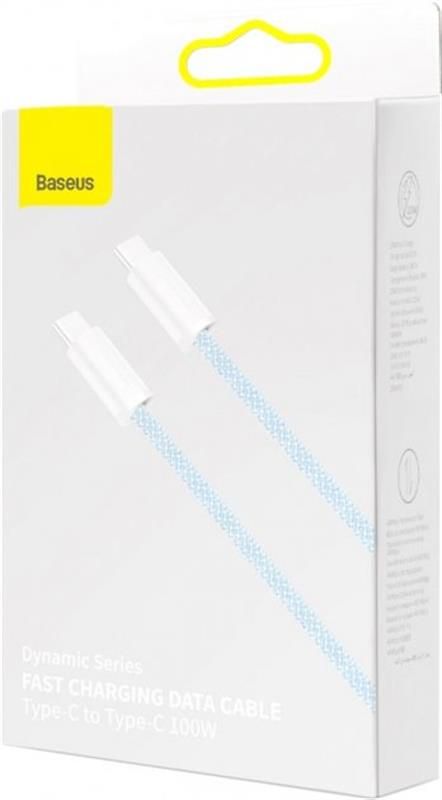 Кабель Baseus Dynamic USB Type-C - USB Type-C (M/M), 20 V/5 A, 100 W, 1 м, Blue (CALD000203)