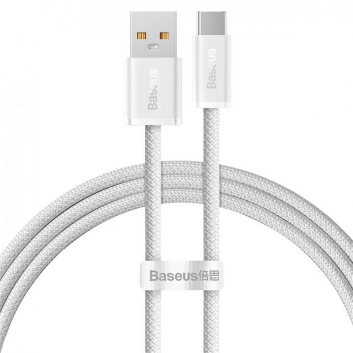 Кабель Baseus Dynamic USB - USB Type-C (M/M), 20 V/5 A, 100 W, 1 м, White (CALD000602)