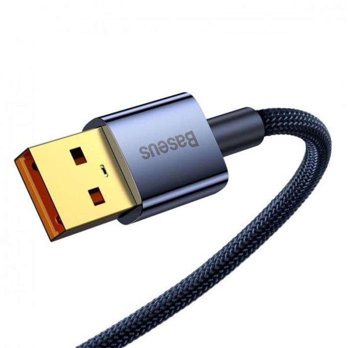 Кабель Baseus Explorer USB - USB Type-C (M/M), 5 A, 100 W, 1 м Blue (CATS000203)