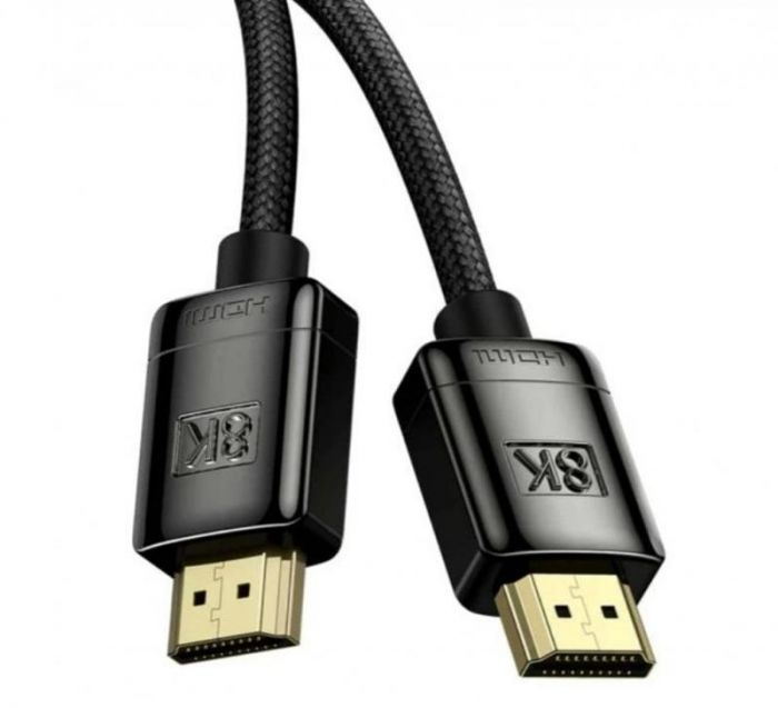 Кабель Baseus High Definition (Zinc alloy) HDMI - HDMI V 2.1, (M/M), 1 м, Black (WKGQ000001)