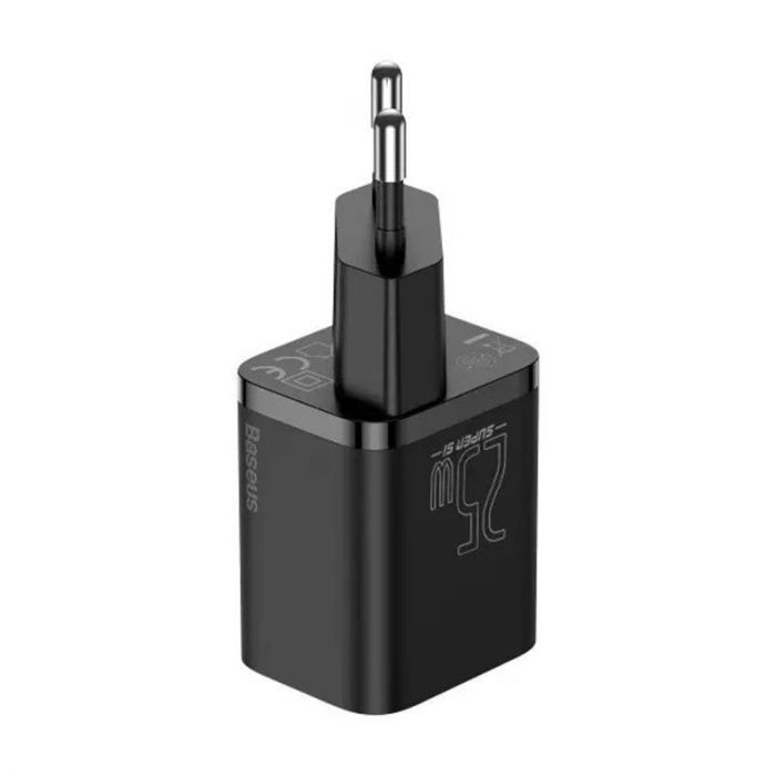 Мережевий зарядний пристрій Baseus Super Si Quick Charger 1C (1USB-C) 25W Black (CCSP020101)