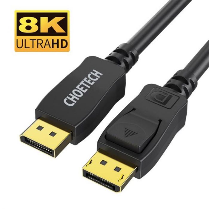 Кабель Choetech DisplayPort - DisplayPort (M/M), 2 м, Black (XDD01-BK)