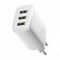 Мережевий зарядний пристрій Baseus Compact (3USB, 3.4A) 17W White (CCXJ020102)
