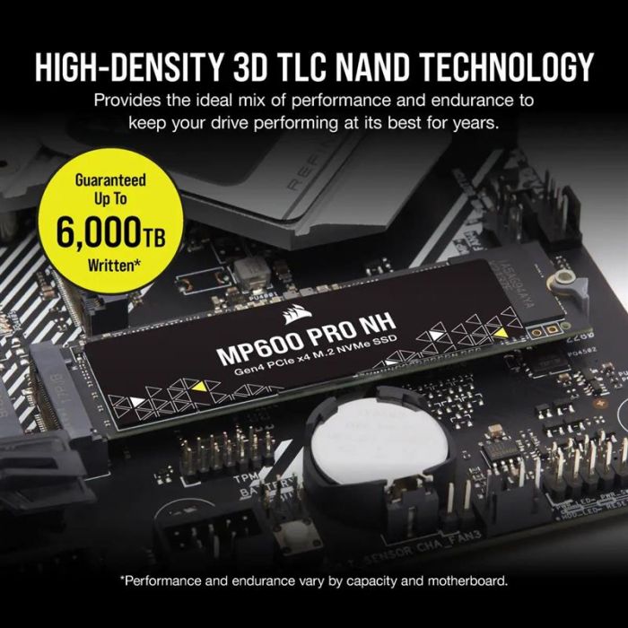 Накопичувач SSD 1TB M.2 NVMe Corsair MP600 Pro NH M.2 2280 PCIe Gen4.0 x4 3D TLC (CSSD-F1000GBMP600PNH)