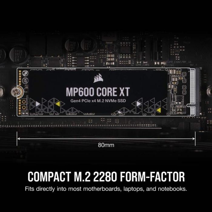 Накопичувач SSD 2TB M.2 NVMe Corsair MP600 Core XT M.2 2280 PCIe Gen4.0 x4 3D QLC (CSSD-F2000GBMP600CXT)