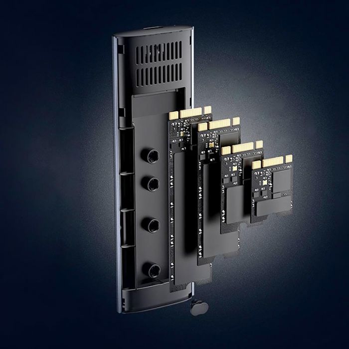 Зовнішня кишеня Ugreen для SSD M.2 (NVMe) M-Key 3.2 Gen2 CM400 Gray (90264)