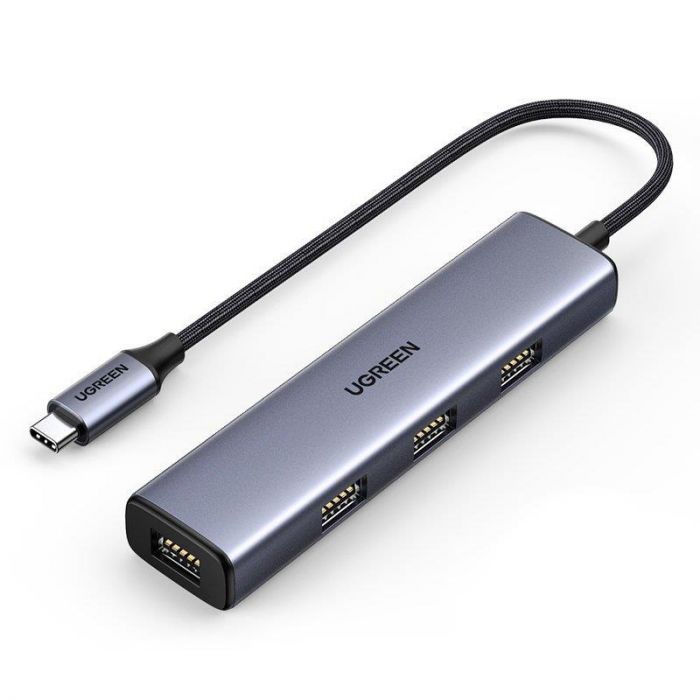 Концентратор USB Type-C Ugreen CM473 4xUSB 3.2, Gray (20841)