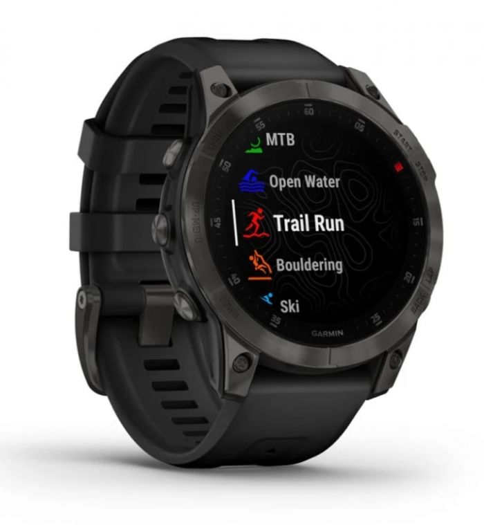 Смарт-годинник Garmin Epix 2 Sapphire Black/Titanium DLC with Black Band (010-02582-10)