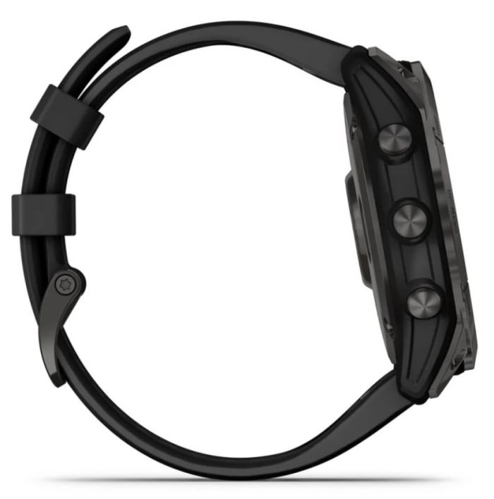 Смарт-годинник Garmin Fenix 7X Sapphire Solar Black DLC Titanium with Black Band (010-02541-45)