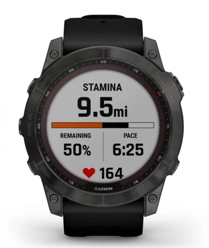 Смарт-годинник Garmin Fenix 7X Sapphire Solar Black DLC Titanium with Black Band (010-02541-45)