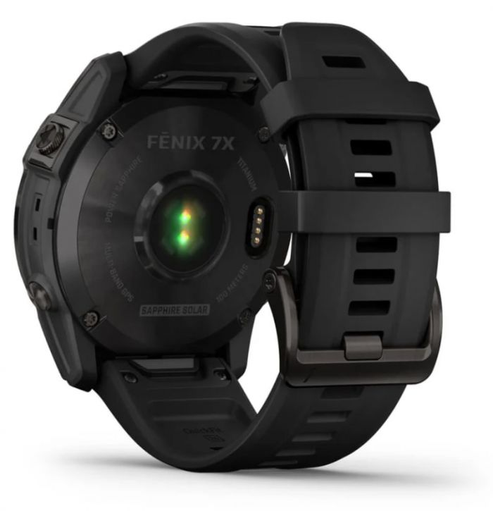 Смарт-годинник Garmin Fenix 7X Sapphire Solar Black DLC Titanium with Black Band (010-02541-45)