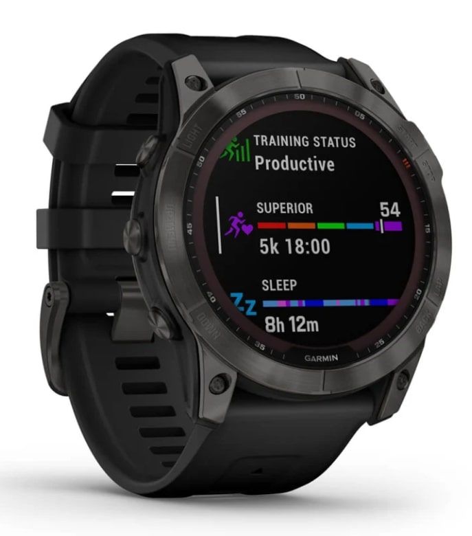 Смарт-годинник Garmin Fenix 7X Sapphire Solar Carbon Gray DLC Titanium with Black Band (010-02541-34)