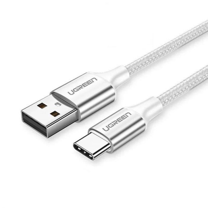 Кабель Ugreen US288 USB - USB-C, 3м, Silver-White (60409)