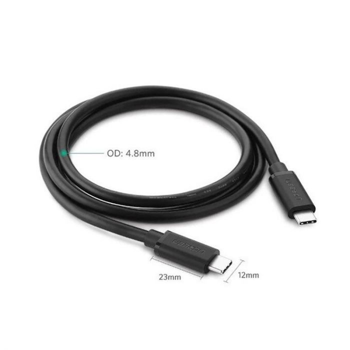 Кабель Ugreen US286 USB-C - USB-C, 2м, Black (10306)