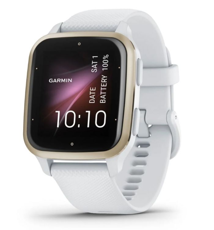 Смарт-годинник Garmin Venu Sq 2 White/Cream Gold (010-02701-01)