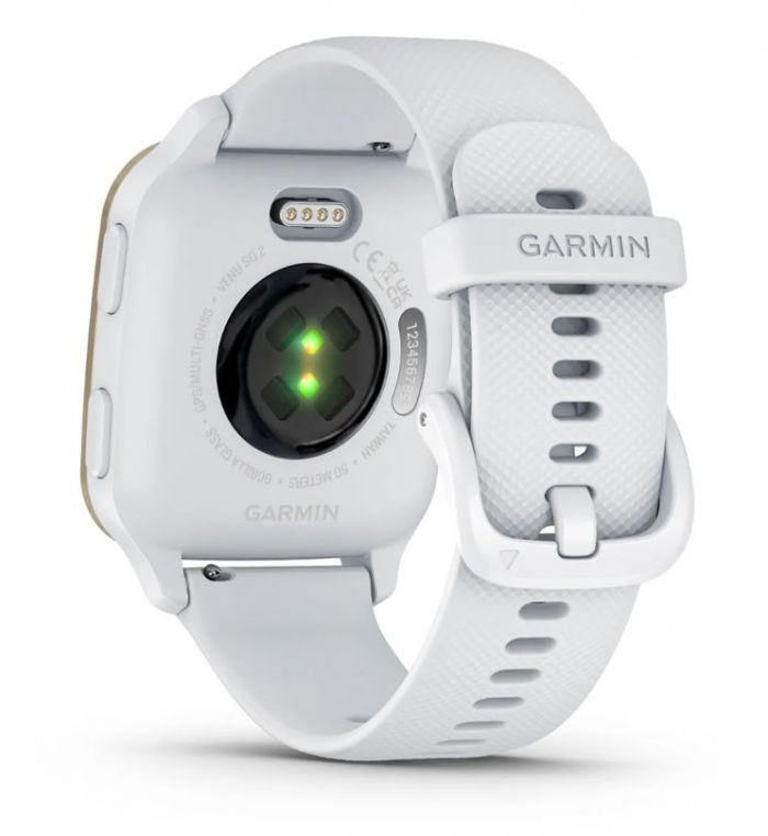 Смарт-годинник Garmin Venu Sq 2 White/Cream Gold (010-02701-01)