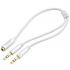 Кабель Ugreen AV140 3.5 мм - 2x3.5 мм (F/M), 0.2 м, White (20897)