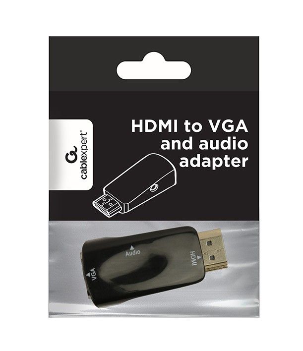 Адаптер Cablexpert HDMI - VGA, (M/F), Black (A-HDMI-VGA-02)