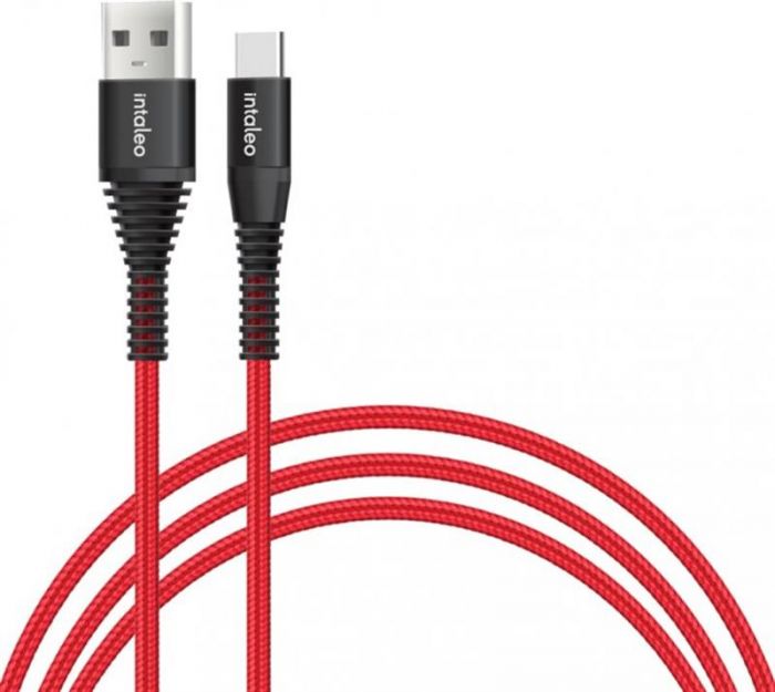 Кабель Intaleo CBRNYT1 USB-USB Type-C 1.2м Red (1283126559464)