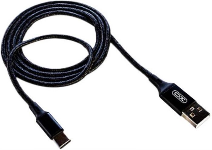 Кабель XO NB143 USB-USB Type-C 2.1A 2м Black (XO-NB143C2-BK)