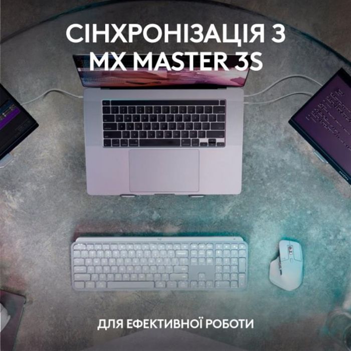 Клавiатура бездротова Logitech MX Keys S Graphite (920-011593)