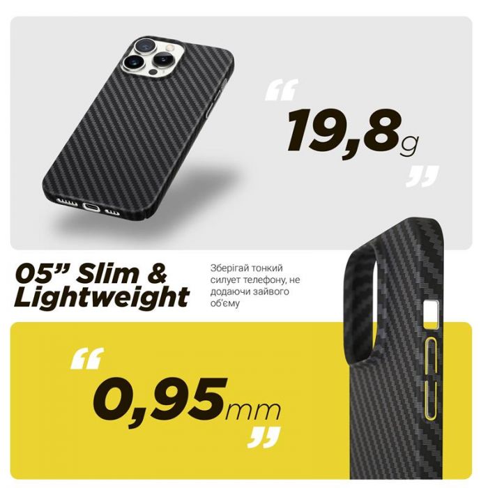 Чохол-накладка Armorstandart LikeCarbon MagCase для Apple iPhone 14 Pro Black (ARM66365)