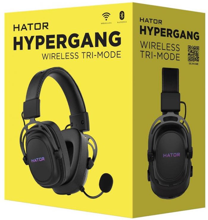 Гарнiтура Hator Hypergang 7.1 Wireless Black (HTA-850)