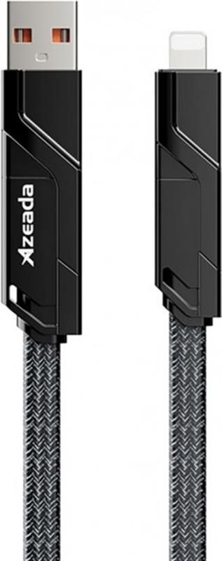 Кабель Proda PD-B96th USB + USB Type-C - USB Type-C + Lightning (M/M), 100W, 1.5 м, Black (PD-B96th-BK)