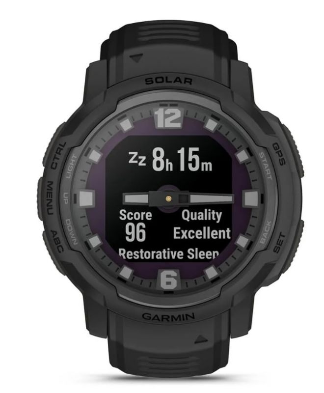 Смарт-годинник Garmin Instinct Crossover Solar Tactical Black (010-02730-00)