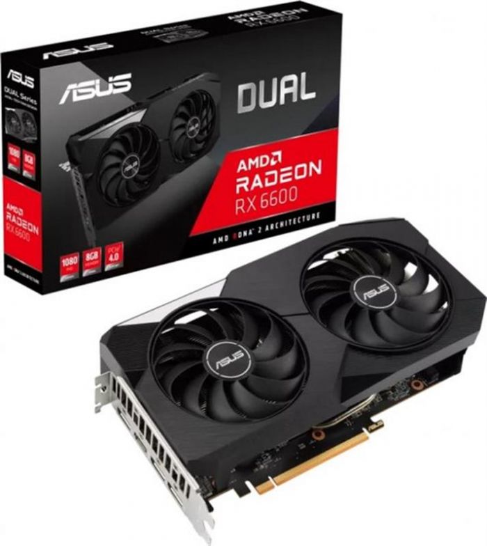 Відеокарта AMD Radeon RX 6600 8GB GDDR6 Dual V2 Asus (DUAL-RX6600-8G-V2)