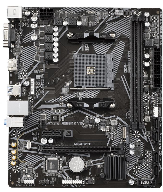 Материнська плата Gigabyte A520M K V2 Socket AM4