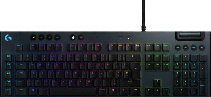 Клавiатура Logitech G815 Gaming Mechanical GL Tactile RGB Black (920-008992)