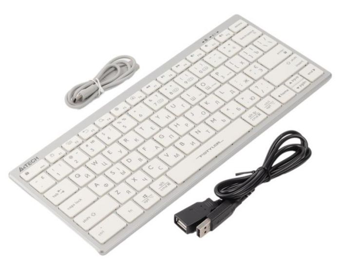 Клавіатура бездротова A4Tech Fstyler FBX51C White