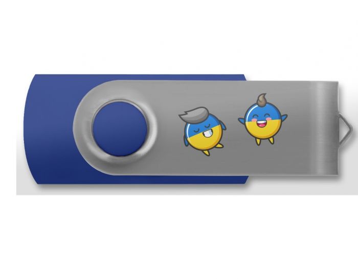 Флеш-накопичувач USB 128GB GOODRAM Ukraine UTS2 Process Blue (UTS2-1280B0R11-UA)