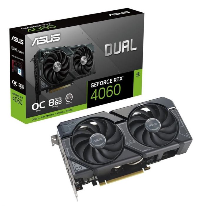 Відеокарта GF RTX 4060 8GB GDDR6 Dual OC Asus (DUAL-RTX4060-O8G)