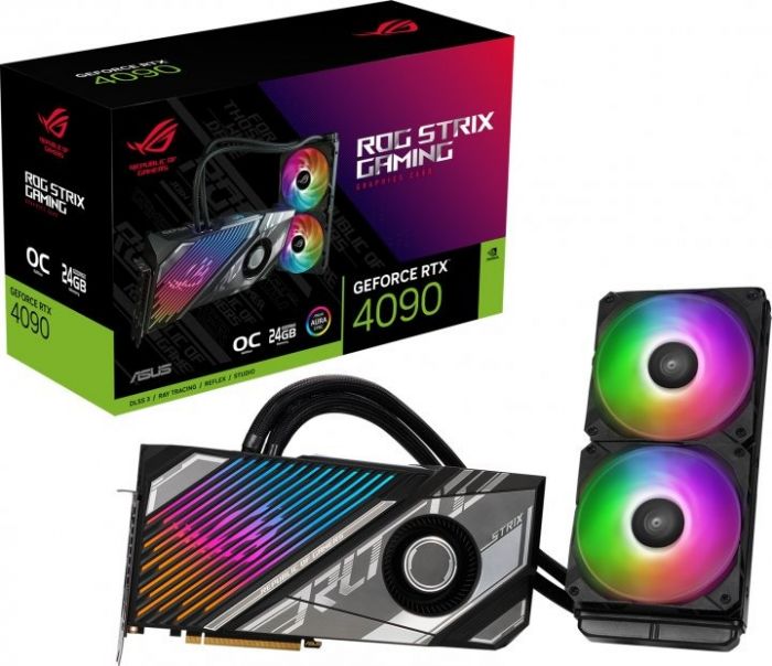 Відеокарта GF RTX 4090 24GB GDDR6X ROG Strix LC Gaming OC Asus (ROG-STRIX-LC-RTX4090-O24G-GAMING)