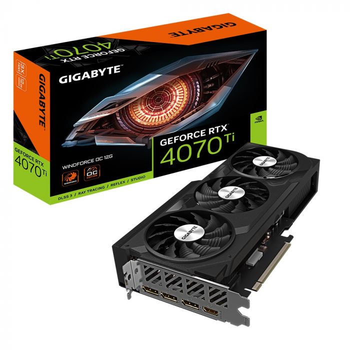 Відеокарта GF RTX 4070 Ti 12GB GDDR6X Windforce OC Gigabyte (GV-N407TWF3OC-12GD)