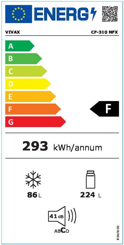 Холодильник Vivax CF-310 NFX