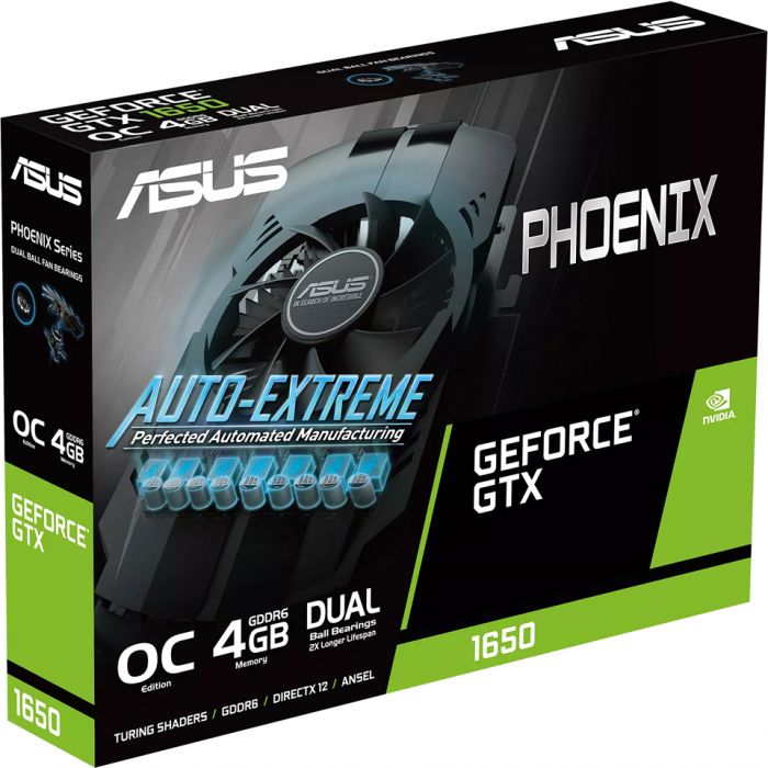 Відеокарта GF GTX 1650 4GB GDDR6 Phoenix Evo OC Asus (PH-GTX1650-O4GD6-P-EVO)