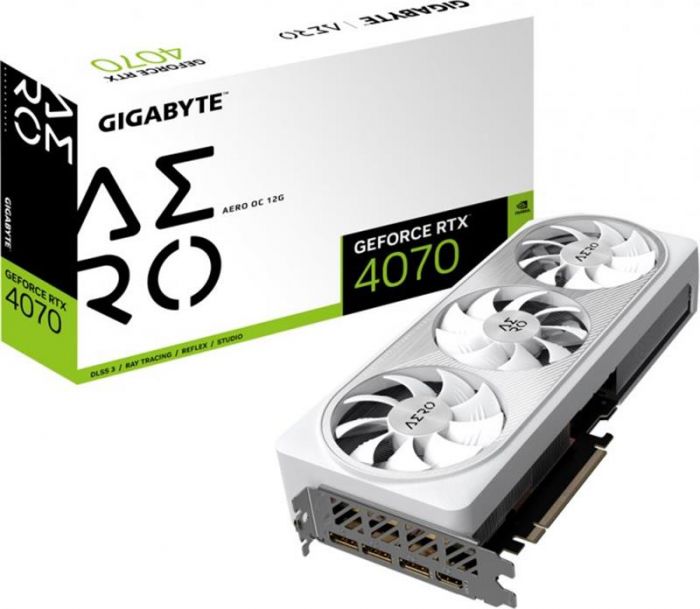 Відеокарта GF RTX 4070 12GB GDDR6X Aero OC Gigabyte (GV-N4070AERO OC-12GD)