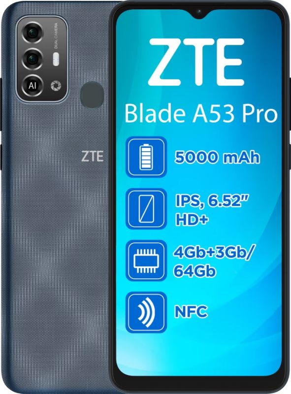 Смартфон ZTE Blade A53 Pro 4/64GB Dual Sim Blue