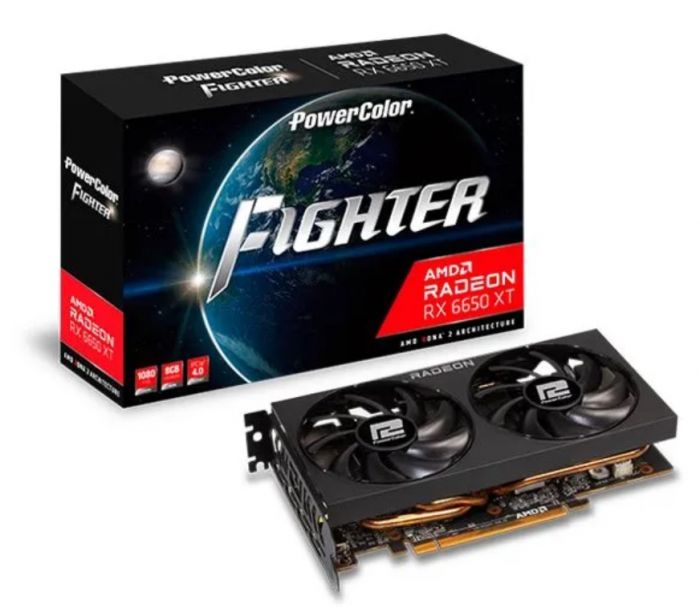 Відеокарта AMD Radeon RX 6650 XT 8GB GDDR6 Fighter PowerColor (AXRX 6650 XT 8GBD6-3DH)