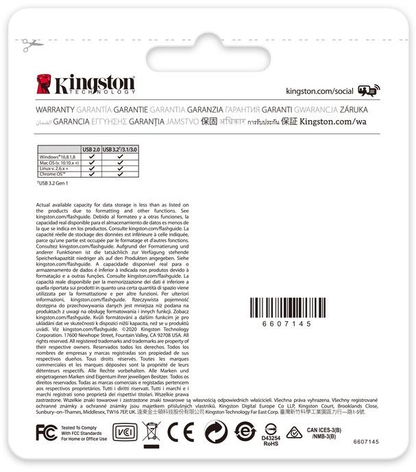 Флеш-накопичувач USB3.2 128GB Type-C Kingston DataTraveler 70 Black (DT70/128GB)