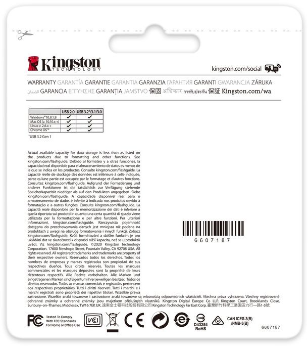 Флеш-накопичувач USB3.2 32GB Kingston DataTraveler Kyson Silver/Black (DTKN/32GB)