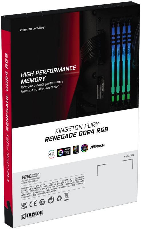 Модуль пам`яті DDR4 2x8GB/4000 Kingston Fury Renegade RGB (KF440C19RBAK2/16)