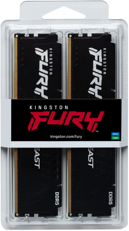 Модуль пам`яті DDR5 2x8GB/4800 Kingston Fury Beast Black (KF548C38BBK2-16)