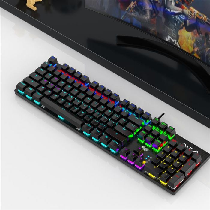 Клавіатура Aula Mechanical S2022 Black keycap KRGD blue (6948391240527)